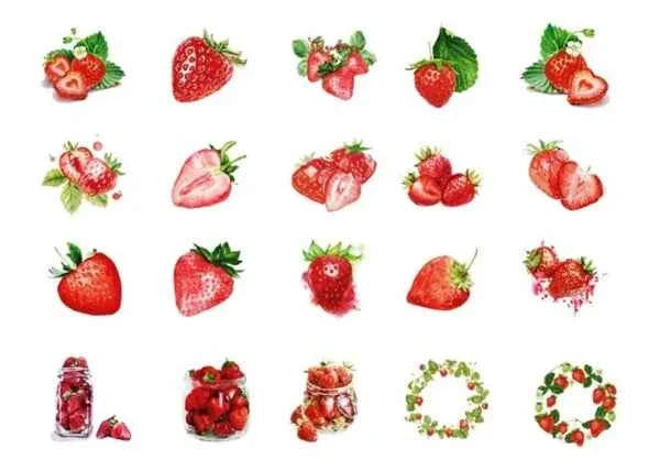 Stickerdoosje | Aardbeien