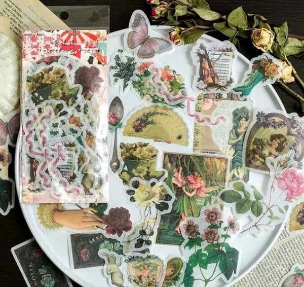 Grote Washistickers | Bloemen en Retro Afbeeldingen