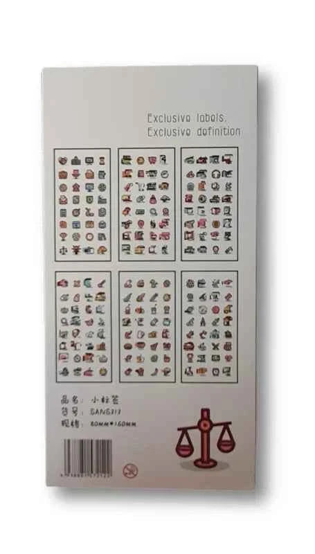6 vellen washistickers | Eten en Drinken en Symbolen | Cartoon