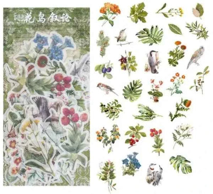 Grote Washistickers | Bloemen en Vogels