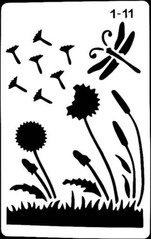 Sjablonen set – bloemen, letters & randen – bullet journal & kaarten – 12 stuks