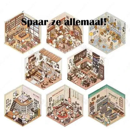 3D- Scene stickers | Boekwinkel