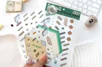 3D- Scene stickers | Supermarkt