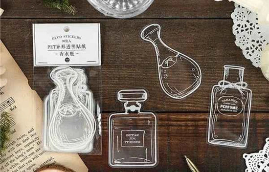PET-stickers | Parfumflesjes | Transparant
