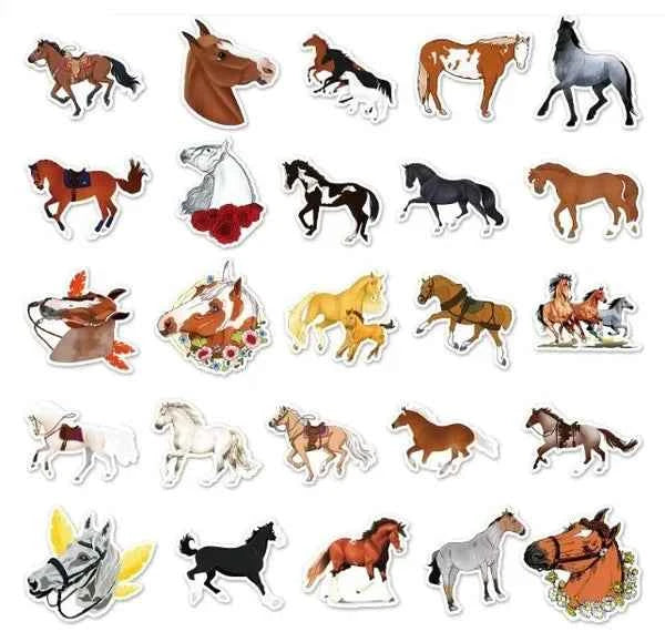 Paardenstickers | Wit | Voor Kinderen