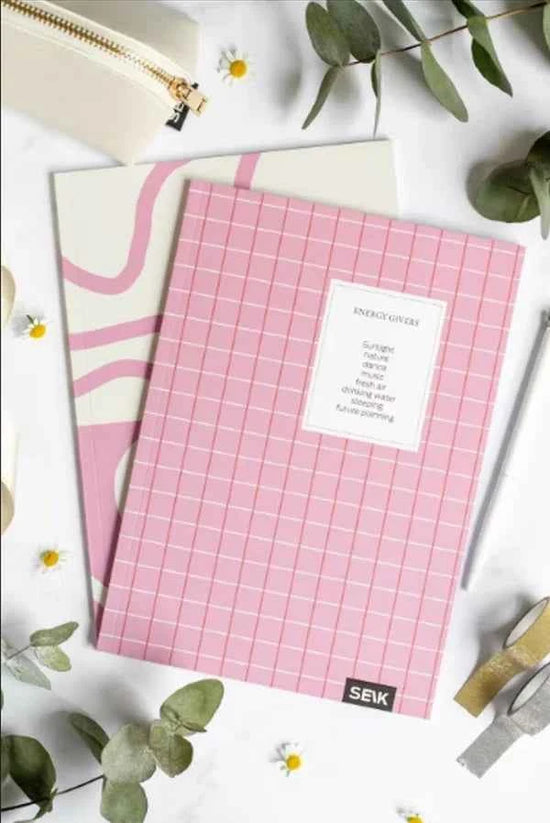 Bullet journal | Roze | Set van 2