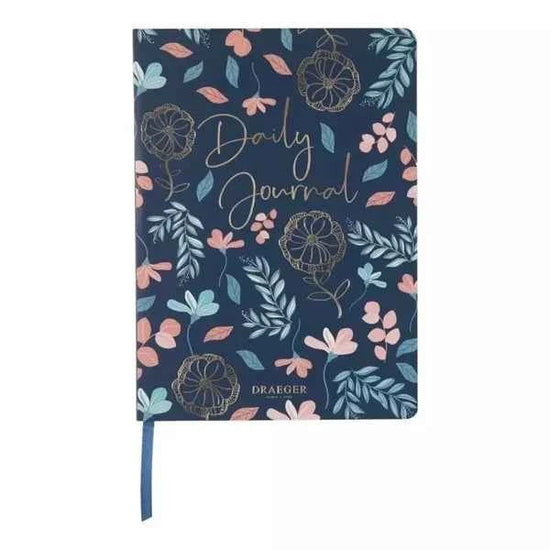 Bullet journal | Donkerblauw met bloemen | 100 grams papier