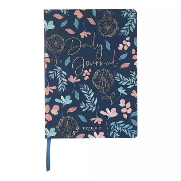 Bullet journal | Donkerblauw met bloemen | 100 grams papier