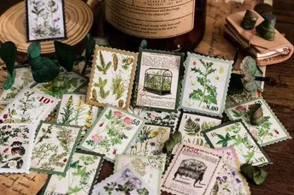 Stickerdoosje | Vintage planten | Holografisch