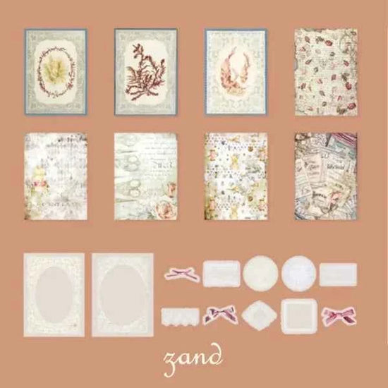 30-delig papier- en stickerset- Rood