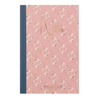 Notitieboek A6 | Roze met blauwe band | Dotted grid