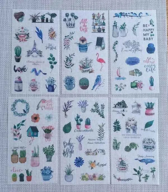 6 vellen washistickers | Seizoenen
