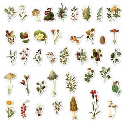 Losse Washistickers | Paddenstoelen en Bloemen | Herfstthema