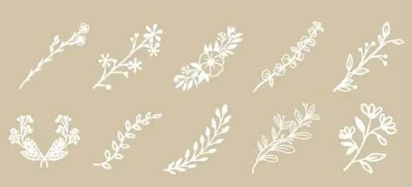 Kanten papier 10-delig | Kanten bladeren en takjes