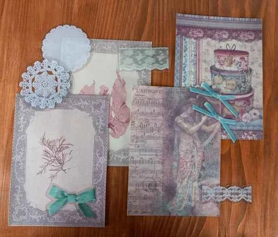 30-delig papier- en stickerset- Mintgroen