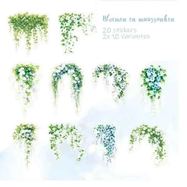 PET-stickers | Bloemen en Muurranken