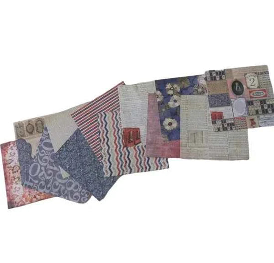Dessinpapier 15x15 cm | Blauw-rood