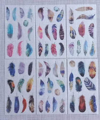 6 vellen washistickers | Veren en Eitjes