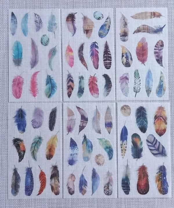 6 vellen washistickers | Veren en Eitjes