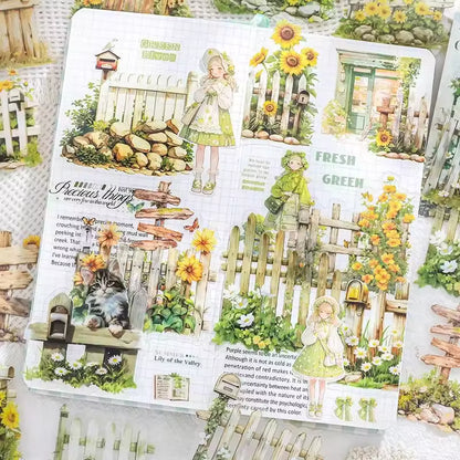 PET-stickers | Houten hekjes en wegwijzers