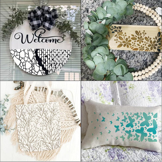 Template set – flowers, letters & borders – bullet journal & cards – 12 pieces