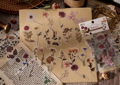 PET-Sticker | Weiße Blumen