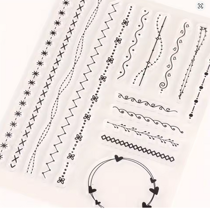 Siliconen Clear Stempels | Lijnen en dividers
