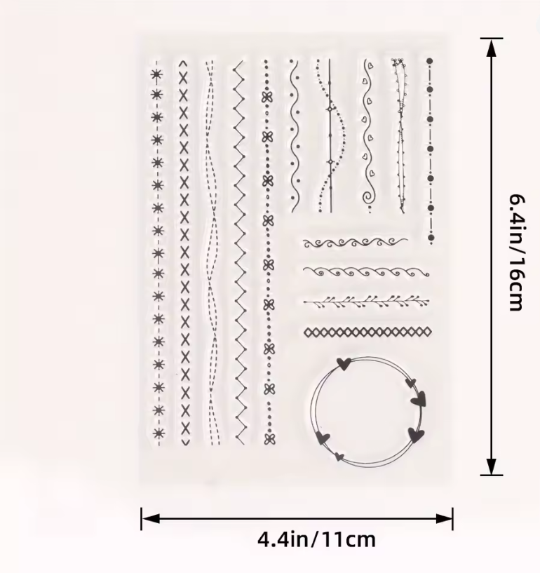Siliconen Clear Stempels | Lijnen en dividers