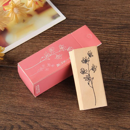Wooden stamp | Leaf stem 1 | 6.5 x 2.5 cm