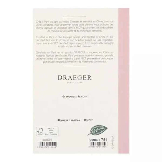 Notitieboek A6 | Zalmroze met goudfolie | Dotted grid