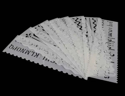 Sjablonen | Letters en Randen | 8 Stuks