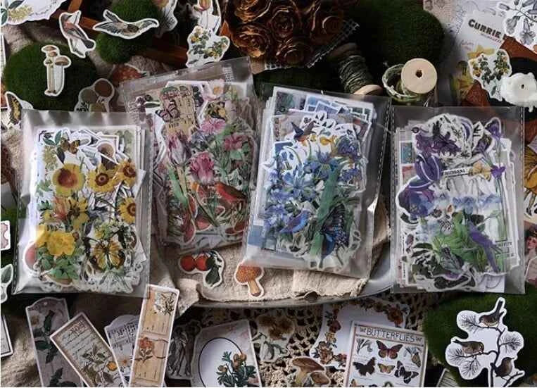 200-delig papier- en stickerset | Gele kleuren