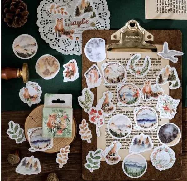 Stickerdoosje | Herfststickers | Thema vos