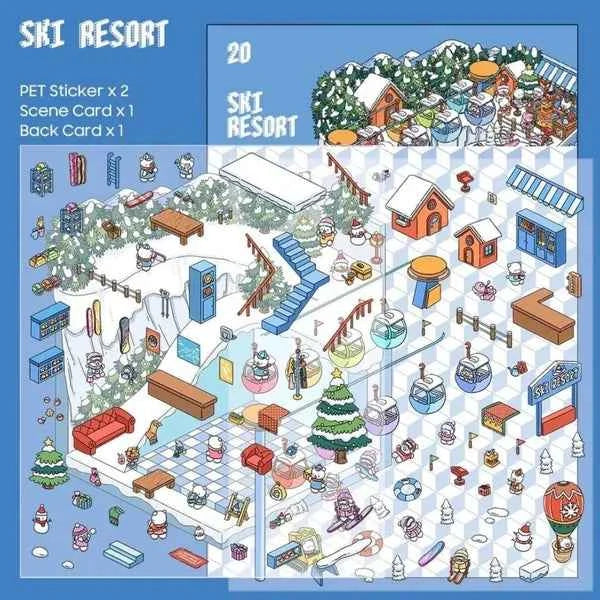 3D- Scene stickers | Ski resort