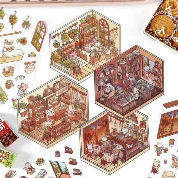 3D- Scene stickers | Sunshine home
