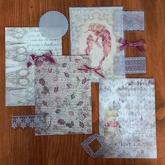 30-delig papier- en stickerset- Rood