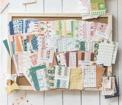 Designpapier Set – 83x55 mm- Retro kleuren