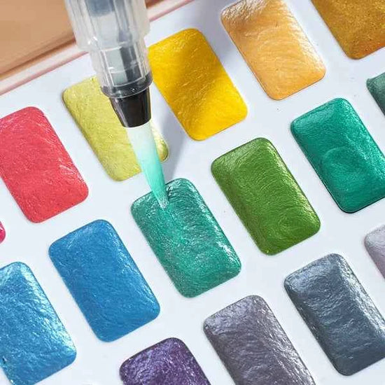 Aquarelverf – 24 kleuren in compact doosje