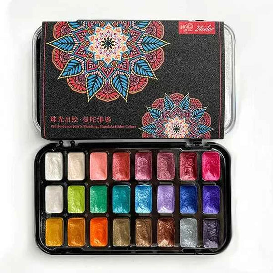 Aquarelverf – 24 kleuren in compact doosje