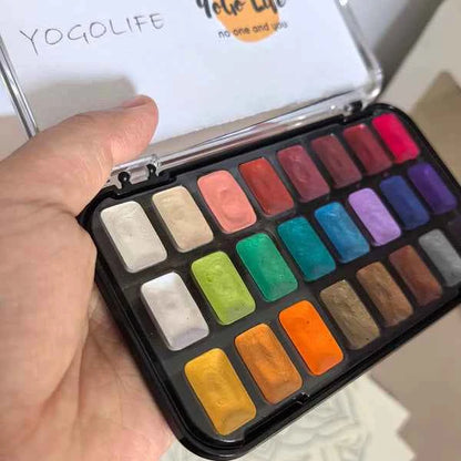 Aquarelverf – 24 kleuren in compact doosje
