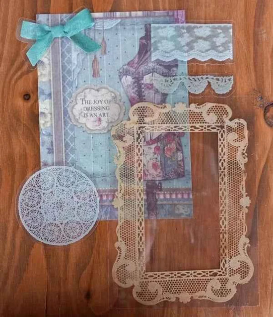 30-delig papier- en stickerset- Mintgroen