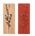 Houten stempel | Bladstengel 4 | 6,5 x 2,5 cm