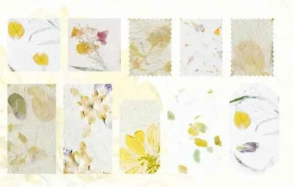 Doosje papier | Bloemen in gele tinten