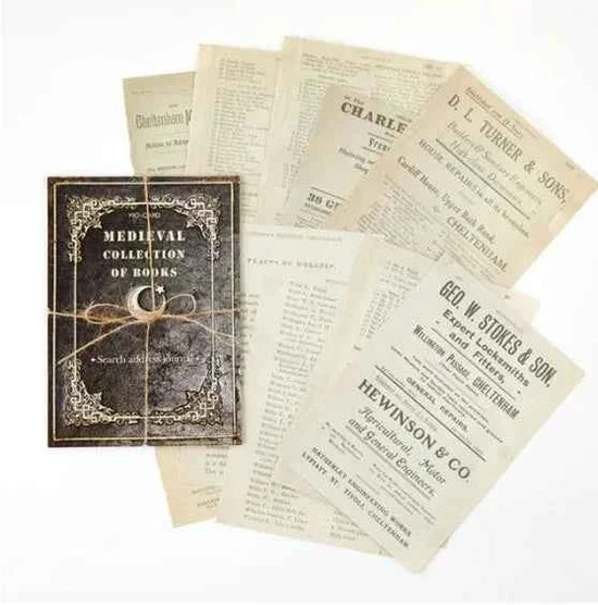 Hobbypapier Tijdschrift | 10 vellen vergeeld papier