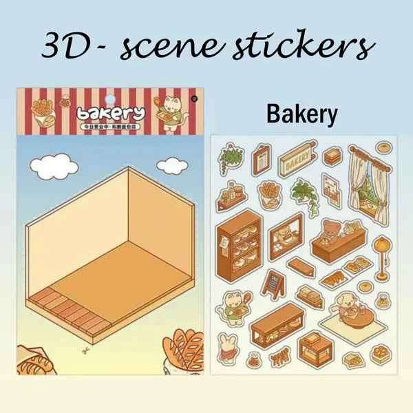 3D- Scene stickers | Bakkerij 2
