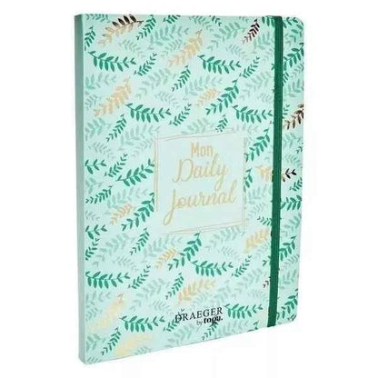 Bullet journal | Mintgroen met bladeren | 100 grams papier