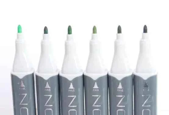 Twin Markers | Groentinten | 6 stuks
