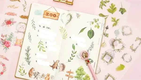 6 vellen washistickers | Dierentuin