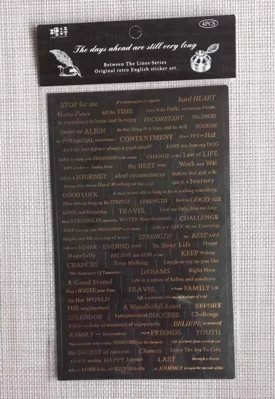 Tekststickers | Zwart met Wit en Goud