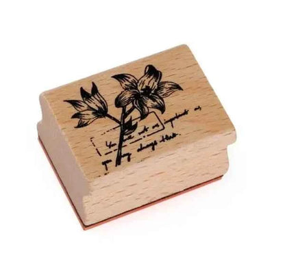 Houten stempel | Lelieplant | 4 x 3 cm